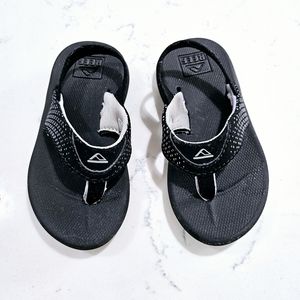 REEF Kids Baby Little Rover Black Sandals